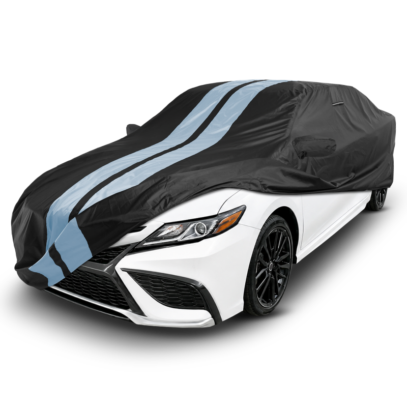 Black with Sky-Gray Stripe