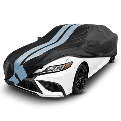 Black with Sky-Gray Stripe