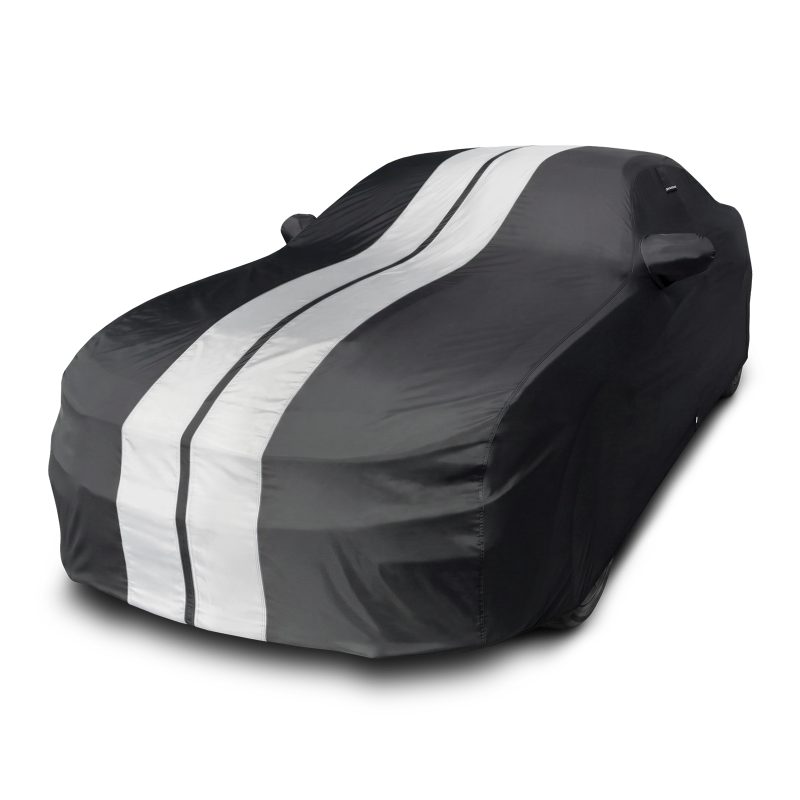 Black with Sky-Gray Stripe