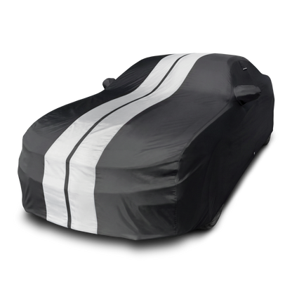 Black with Sky-Gray Stripe