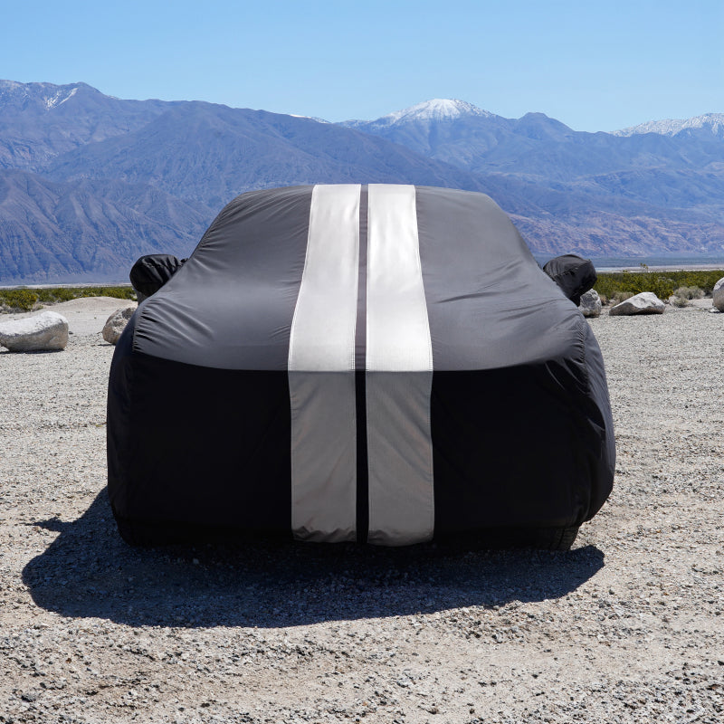 Black with Sky-Gray Stripe