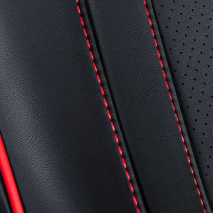 Black with Red Stitching