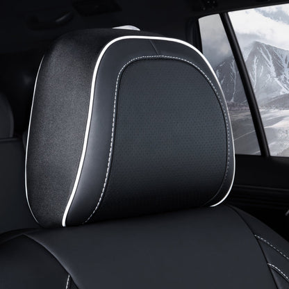 Black with White Stitching