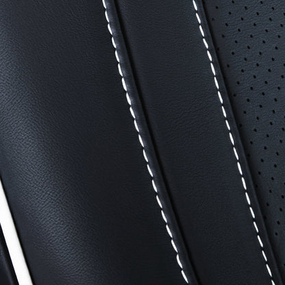 Black with White Stitching