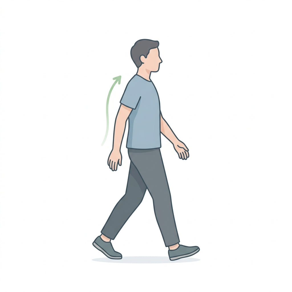 Illustration of gentle walking for the back